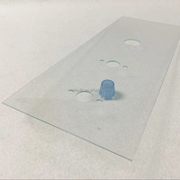 Couvercle en verre décoratif tactile personnalisé trou de perçage feuille de verre panneau en verre trempé à la chaux sodée avec trou