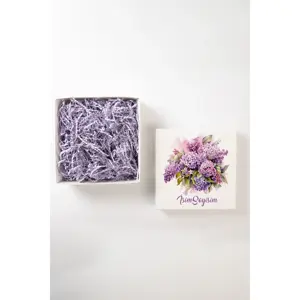 กล่องเปล่าสีขาวแบบส่วนตัว พร้อมลายดอกไม้และชื่อตามสั่ง ขนาด 20x20 และ 25x30 บรรจุภัณฑ์หรูหราสำหรับใช้ส่วนตัว - Product Image 2