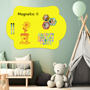 Pizarra Blanca Infantil con Adhesivo Magnético Removible de Fieltro, Pizarra de Tiza, 950x750mm, Certificación EN71 - Product Image 2