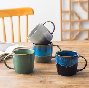 Vente en gros Tasse en céramique rétro transformée au four de style japonais Tasse en céramique créative pour restaurants à domicile et fêtes - Product Image 6