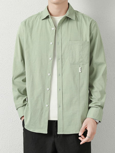 قميص رجالي جديد لخريف 2026 للتجارة الخارجية عبر الحدود، بأكمام طويلة وصف أزرار واحد، تصميم عصري فضفاض للعمل - Product Image 6