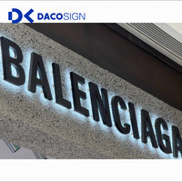 Lettres 3D en acrylique rétroéclairées Daco, conception gratuite, étanches IP65, garantie 3 ans, éclairage publicitaire pour restaurant et magasin
