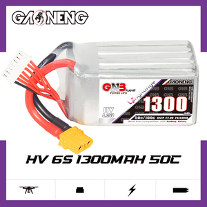แบตเตอรี่ GAONENG GNB 1300MAH 22.8V HV 6S 50C 100C XT60 แบบซอฟต์แพ็ค สำหรับโดรนระยะไกล พร้อมระบบขึ้น/ลงอัตโนมัติ - Product Image 2
