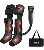 Masseur de compression des jambes avec chaleur, bottes de compression d'air pour la circulation, soulagement de la douleur, outil de massage des mollets, des pieds et des cuisses