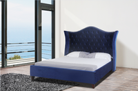 Ensemble de literie de luxe moderne pour la maison et l'hôtel, avec tête de lit complète, lit double, emballé en boîte, lit souple