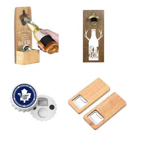 Op Maat Gemaakte Strandhouten Handvat Bierflesopener Luxe Ronde Houten Flesopener Barware Accessoires - Product Image 1