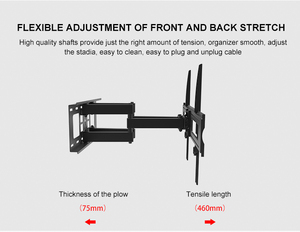 Vesa 600*400มิลลิเมตรหมุนก้องทีวีติดผนังวงเล็บ - Product Image 4