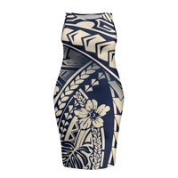 Robes polynésiennes personnalisées en soie de lait en polyester de haute qualité grande taille décontractées Puletasi Samoa pour femmes