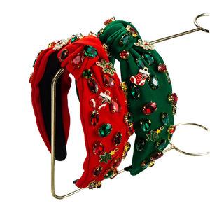 Accessoires de cheveux de luxe de Noël de style baroque, bandeau en strass, nœud papillon, bandeau pour femmes, cadeaux - Product Image 1