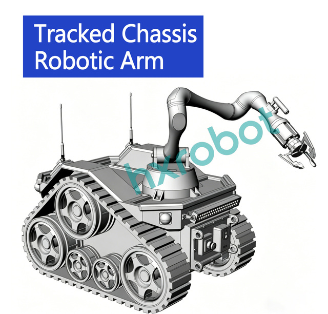 Electric Tracked Demolition Robot with Telescopic Arm for Structural Renovation & Hazardous Area Construction Inspection