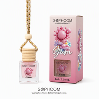 Parfum pour voiture 8ml, bouteille en verre avec logo personnalisé OEM, bouchon en bois, diffuseur d'air suspendu pour voiture, bouteille vide, vente en gros, livraison directe d'usine