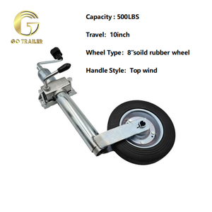 Capacité de 500lbs poignée supérieure nouvel état 8 ''roue jockey en caoutchouc solide remorque à roues simples <span class=keywords><strong>caravane</strong></span> Jack Top accessoires - Product Image 2