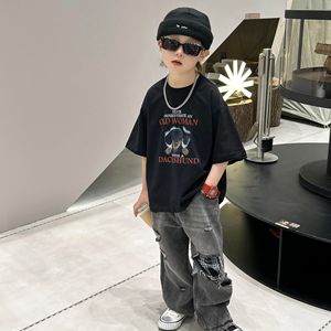 Nuevos pantalones y vaqueros rasgados y temperamentales de moda para niños - Product Image 4