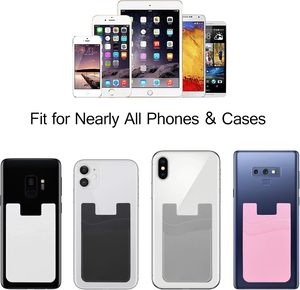 ซองใส่บัตรซิลิโคนแบบขายส่ง กระเป๋าใส่บัตรติดโทรศัพท์มือถือ สำหรับเก็บบัตรเครดิต ใช้ได้กับโทรศัพท์มือถือเกือบทุกรุ่น - Product Image 5