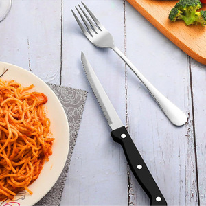 Juego de Cubiertos de Acero Inoxidable para Supermercado, 2 Piezas, Cuchillo y Tenedor para Carne, con Caja de Regalo - Product Image 4