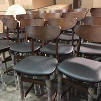 Tabouret de comptoir nordique moderne, cadre en bois massif pur, tabouret de bar haut, chaise de restaurant, cuisine, salle à manger, bar