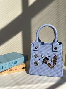 2025高品质女式手提袋批发大号防水Eva沙滩包休闲耐用硅胶手提袋柔软特色印花 - Product Image 3