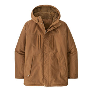 Cappotto <span class=keywords><strong>Invernale</strong></span> su Misura per Uomo in Pelle di Cervo Marrone-Blu, Parka Isolato Antivento - Product Image 6