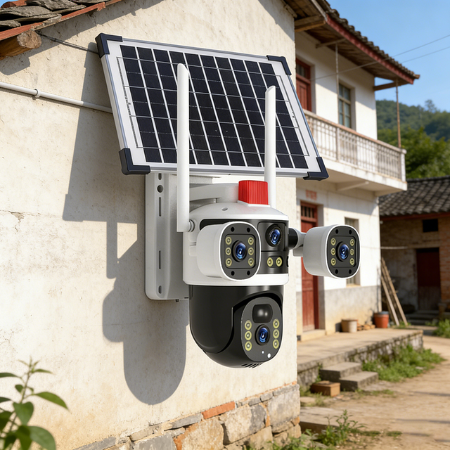 HZ Professional Solar Powered 4G Wireless Outdoor PTZ CCTV Camera for Home Farm and Construction Site Security
