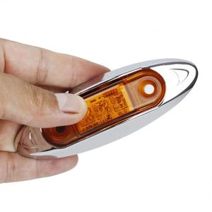 Accessoires, Feu de position latéral ovale 12v 24v ambre rouge 6 LED pour camion, remorque, camionnette, fourgonnette, pick-up - Product Image 1