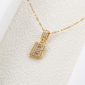 26 letras mayúsculas letra inicial colgante collar nombre personalizado oro joyerí<span class=keywords><strong>a</strong></span> personalizada <span class=keywords><strong>A</strong></span> <span class=keywords><strong>a</strong></span> Z cadena para <span class=keywords><strong>mamá</strong></span> bodas fiestas - Product Image 2