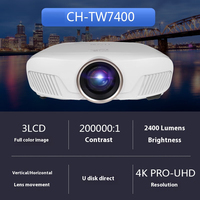 Pour projecteur domestique haute définition E-p TW7400 4K, 2400 lumens, 3LCD, 16:9