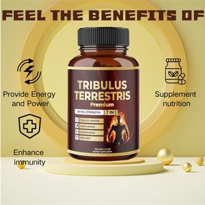 Capsules de <span class=keywords><strong>Tribulus</strong></span> Terrestris Biologiques et Végétaliennes avec Ashwagandha, Compléments Alimentaires à Base de Plantes pour l'Énergie et le Soutien de la Santé Digestive - Product Image 3