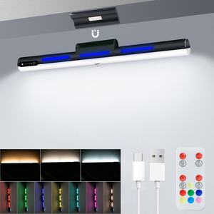 Tira de Luces LED Magnéticas Recargables para Pared con Control Remoto, Lámpara de Escritorio Regulable, Iluminación Inalámbrica Bajo Gabinetes para Armarios - Product Image 1