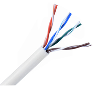 Kotak kabel Ethernet jaringan Rj45 Sftp Cat6 23awg luar ruangan Harga Cat5 Cat5e kategori 5e Utp kabel Bare tembaga Cat5e PVC Core 24AWG