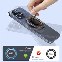 Nouveau design, support de téléphone magnétique rotatif en métal, très populaire et pratique, 360°