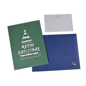 Carte de Noël 3D Santa Forest, cartes de vœux 15x20cm, couleur personnalisée, style européen, papier mat, vernissage, impression typographique - Product Image 6