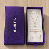 Boîte à bijoux personnalisée avec doublure en velours, emballage cadeau en carton rigide, boîte à montre et à bague de luxe avec logo en feuille d'or