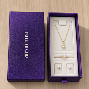 Caja de Joyería Personalizada con Forro de <span class=keywords><strong>Terciopelo</strong></span>, Empaque de Regalo de Cartón Rígido, Caja de Lujo para Relojes y Anillos con Logotipo en Lámina Dorada - Product Image 3