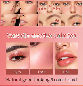 Rubor Líquido Multiusos de Larga Duración para Labios y Mejillas, Resistente al Agua, <span class=keywords><strong>en</strong></span> Tubo Exprimible, Tinte de Rubor - Product Image 3