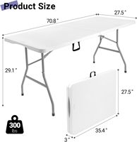 Table d'extérieur pliante, table à manger pliante, table de massage pliante