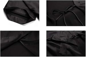 Abito <span class=keywords><strong>da</strong></span> <span class=keywords><strong>notte</strong></span> con Logo personalizzato estivo Sexy e setoso <span class=keywords><strong>da</strong></span> <span class=keywords><strong>donna</strong></span> a manica lunga con lacci e <span class=keywords><strong>vestaglia</strong></span> alla moda tinta al ginocchio - Product Image 3