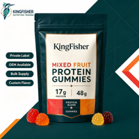 Gummies de protéines de lactosérum OEM KingFisher avec créatine pour soutenir la force musculaire, complément pré-entraînement pour adultes sportifs