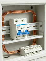 Interruptor Automático Miniatura DZ47 125 2P 125A, Montaje en Riel DIN, Protección Contra Sobrecarga y Cortocircuitos, para Caja de Distribución