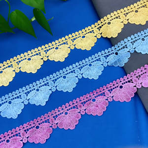 गर्म निर्माताओं थोक गृह कपड़ा ट्रिमिंग एक्सेसरीज कपड़े के लिए पॉलिएस्टर कढ़ाई फीता कपड़े - Product Image 3