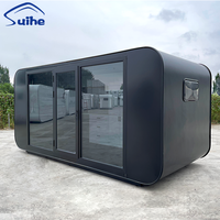 Cabine à pommes en forme de pomme avec cadre en acier Cabine à pommes préfabriquée pliable pour le glamping Cabine à pommes