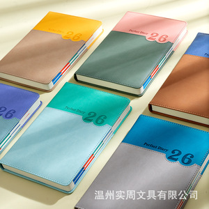 2026 tinh tế máy tính xách tay A5 biểu tượng tùy chỉnh 2026 PU bìa cứng tiếng Anh hàng tháng chỉ số lịch trình kế hoạch Văn Phòng TrườNg Nhà cung cấp - Product Image 5