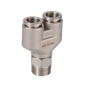 Stainless Steel Y-Type Tee 304 10mm Male Thread <b>Quick</b> <b>Connector</b> for Pneumatic Systems - Product Image 1