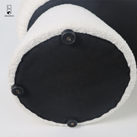 Vente en gros, banc en chenille blanc, mobilier de chambre à coucher, repose-pieds pouf pour maquillage, tabouret de luxe