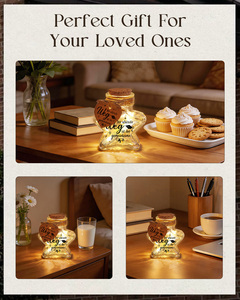 Customizable Star Glass <b>Bottle</b> With <b>Cork</b> Lid And Heart Tag For Gift Craft - Product Image 4
