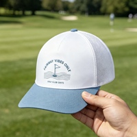 Gorra de Béisbol Personalizada de Dos Tonos con Bordado, Gorra de Golf de Malla Ajustable con Cierre a Presión, Gorra Trucker Deportiva de 5 Paneles para Unisex