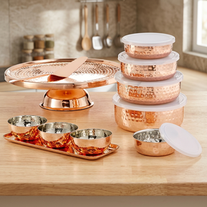 Ensemble de vaisselle martelée en acier inoxydable, idéal pour servir le dîner au prix de gros, 16 pièces - Product Image 1