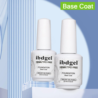 15ml HEMA Free TPO Free Non Toxic Resin UV Base Coat Super Shiny Diamond Gloss Top Coat UV Gel IBdgel Model 8501E