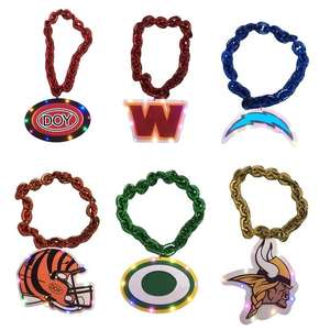 سلاسل بلاستيك Abs لامعة كبيرة الحجم للبيع بالجملة مخصصة بشعار كبير من Eva مضيئة بحروف فوم قلادة ميدالية لمحبي الرياضة - Product Image 4