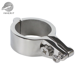 Colliers de serrage pour tuyaux Inherit 25 mm en acier inoxydable 316 avec goupille extractible, support universel pour conduites - Product Image 4