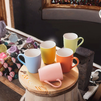 Mug à café en céramique personnalisable de style classique, 11 oz, finition mate émaillée, forme ovale, en grès, pour les fêtes, compatible micro-ondes et lave-vaisselle